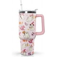thumbnail image 1 of 30 oz Halloween Pink Boo Tumbler Insulated Stainless Tumbler,Goth Ghost Travel Coffee Cup Water Botter, Witch Goth Decor Halloween Gifts For Women, 1 of 3