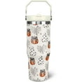 thumbnail image 1 of 30 oz Halloween Tumbler with Lid and Straw, Ghost Pumpkin Bow Tumbler Insulated Coffee Travel Mugs Cup Water Bottle Cute Halloween Gifts for Women Girls, 1 of 6