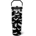thumbnail image 1 of 30 oz Halloween Tumbler with Handle Halloween Gifts for Women Men Goth Birthday Gift 30oz Stainless Steel Travel Cup Mug Water Bottle, 1 of 6
