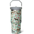 thumbnail image 1 of 30 oz Horse Flip Straw Tumbler with Handle, Cute Floral Horse Insulated Stainless Tumbler Coffee Cups Water Bottle CoffeeTravel,Horses Gifts for Women Horse Lovers Girls, 1 of 6