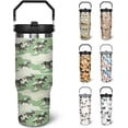 thumbnail image 1 of 30 oz Horse Tumbler With Handle and Straw, 30oz Camo Horse Flip Straw Tumbler Insulated Coffee Travel Mugs Cup Water Bottle Horse Gifts for Horse Lovers Women Girls, 1 of 6