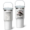 thumbnail image 1 of 30 oz Mamasaurus Tumbler with Handle and Flip Straw, Don''t Mess with Mamasaurus You''ll Get Jurasskicked, Coffee Mug Water Bottle Stainless Steel Cup, Mothers Day Christmas Birthday Gift, 1 of 6