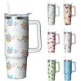 thumbnail image 1 of 30 oz Owl Tumbler with Handle and Straw, Insulated Stainless Steel Cup with Lid, Travel Coffee Mug Water Bottle, Gifts for Woman Animal Lovers, 1 of 6