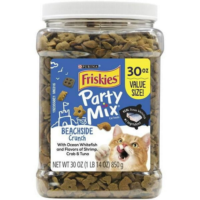 Purina Friskies 30 oz Party Mix Beachside Crunch Cat Treats Snack Food