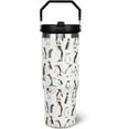 thumbnail image 1 of 30 oz Penguin Tumbler with Handle Christmas Gifts for Penguin Lover 30oz Stainless Steel Travel Cup Mug Water Bottle, 1 of 6