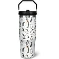 thumbnail image 1 of 30 oz Penguin Tumbler with Handle Gifts for Penguin Lover 30oz Stainless Steel Travel Cup Mug Water Bottle, 1 of 6