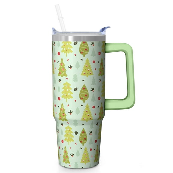 30 oz Santa Christmas Day Tumbler with Handle and Straw, Insulated Stainless Steel Cup 30 oz, Reusable Holiday Mug, Festive Gift Ideas