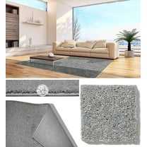 30 oz Soft and Cozy Area Rugs 1/2" Thick Cut Pile Polyester Material. Many Sizes Available (Color: Castle Grey )