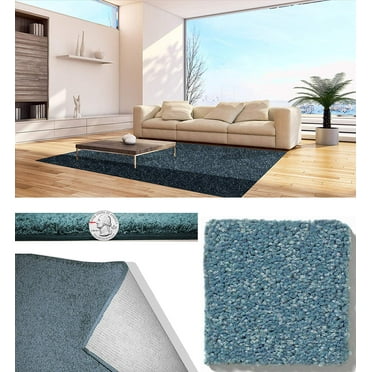 30 oz Soft and Cozy Area Rugs 1/2" Thick Cut Pile Polyester Material. Many Sizes Available (Color: Real Teal )