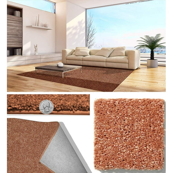 30 oz Soft and Cozy Area Rugs 1/2" Thick Cut Pile Polyester Material. Many Sizes Available (Color: Sunburst )