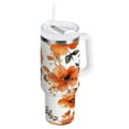 thumbnail image 1 of 30 oz Stainless Steel Tumbler Vacuum Insulated Leak Proof Stainless Steel Coffee Cup Water Bottles Cartoon Coral Flowers, 1 of 9