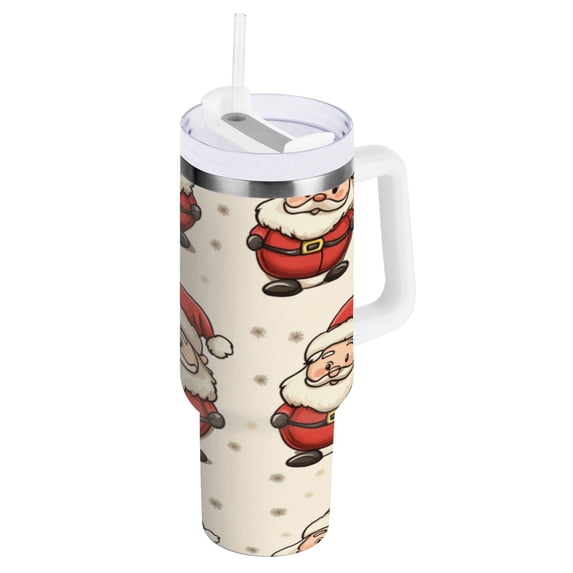 30 oz Stainless Steel Tumbler Vacuum Insulated Leak Proof Stainless Steel Coffee Cup Water Bottles Cartoon Santa Claus