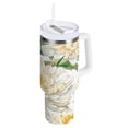 thumbnail image 1 of 30 oz Stainless Steel Tumbler Vacuum Insulated Leak Proof Stainless Steel Coffee Cup Water Bottles Chrysanthemums White, 1 of 9