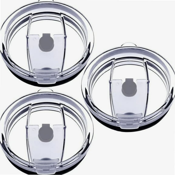 30 oz Tumbler Lids, Fits for YETI Rambler, Ozark Trail, Old Style Rtic and More, 3 Pack Spill-proof Splash Resistant Lids Covers for Tumblers Cups (Gray)