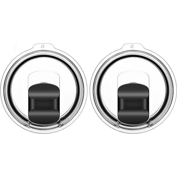 30 oz Tumbler Lids for Yeti, 2 Pcs Replacement Magnetic Spill-Resistant Yeti Tumbler, 14 Mug and 35oz Straw with Slider Switch, BPA Free