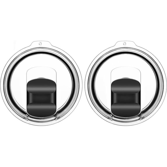 30 oz Tumbler Lids for Yeti, 2 Pcs Replacement Magnetic Spill-Resistant Yeti Tumbler, 14 Mug and 35oz Straw with Slider Switch, BPA Free
