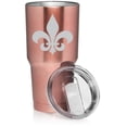 thumbnail image 1 of 30 oz Tumbler Stainless Steel Vacuum Insulated Travel Mug Cup Fleur-De-lis (Rose Gold), 1 of 1