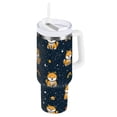 thumbnail image 1 of 30 oz Tumbler With Handle Stainless Steel Insulated Tumbler With Lid for Car Cup Holder Cute Shiba Inu, 1 of 9
