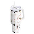 thumbnail image 1 of 30 oz Tumbler With Handle Stainless Steel Insulated Tumbler With Lid for Car Cup Holder Hearts and String Garland, 1 of 9