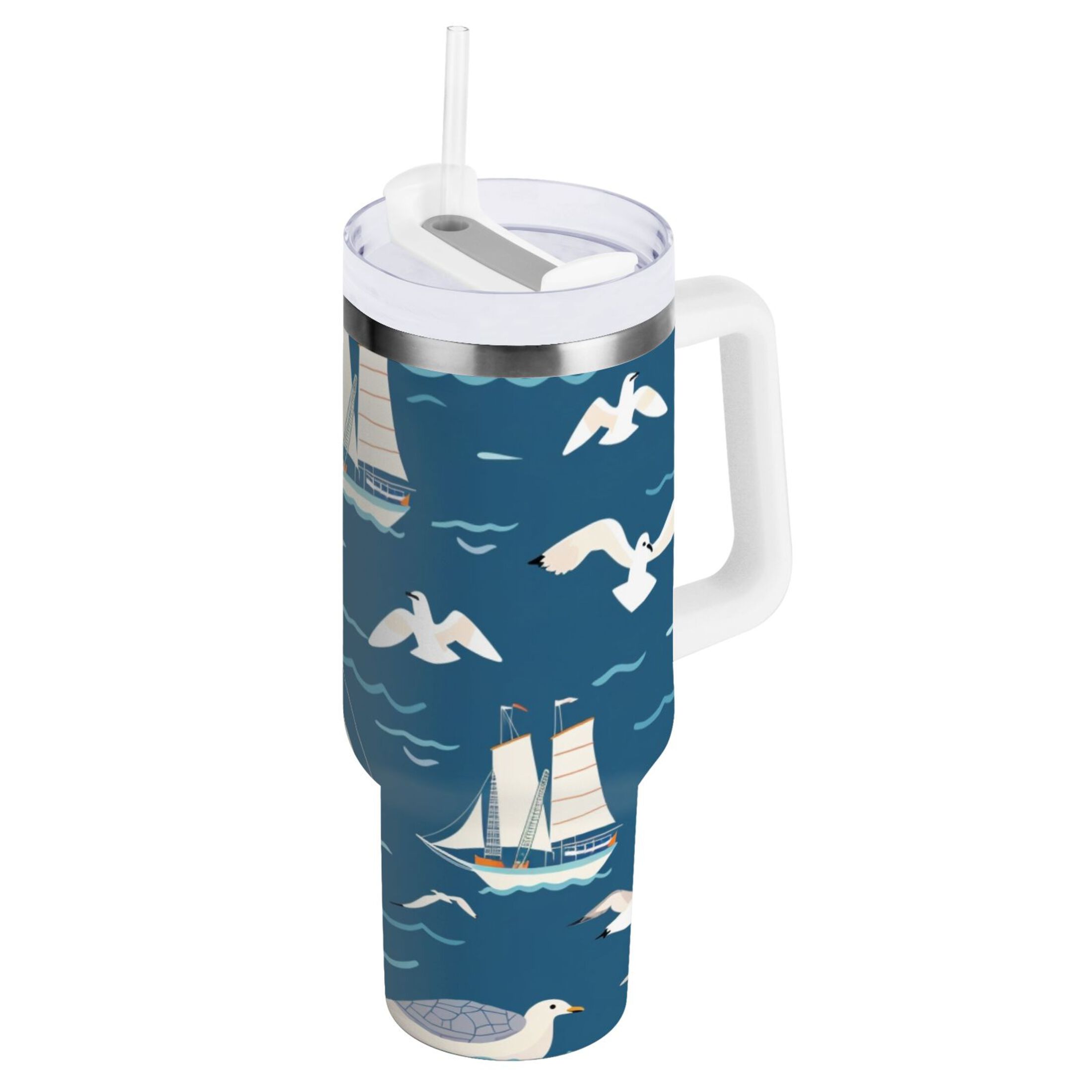 [Mary Square] 30 oz To-Go Tumbler Sea Glass main image 1