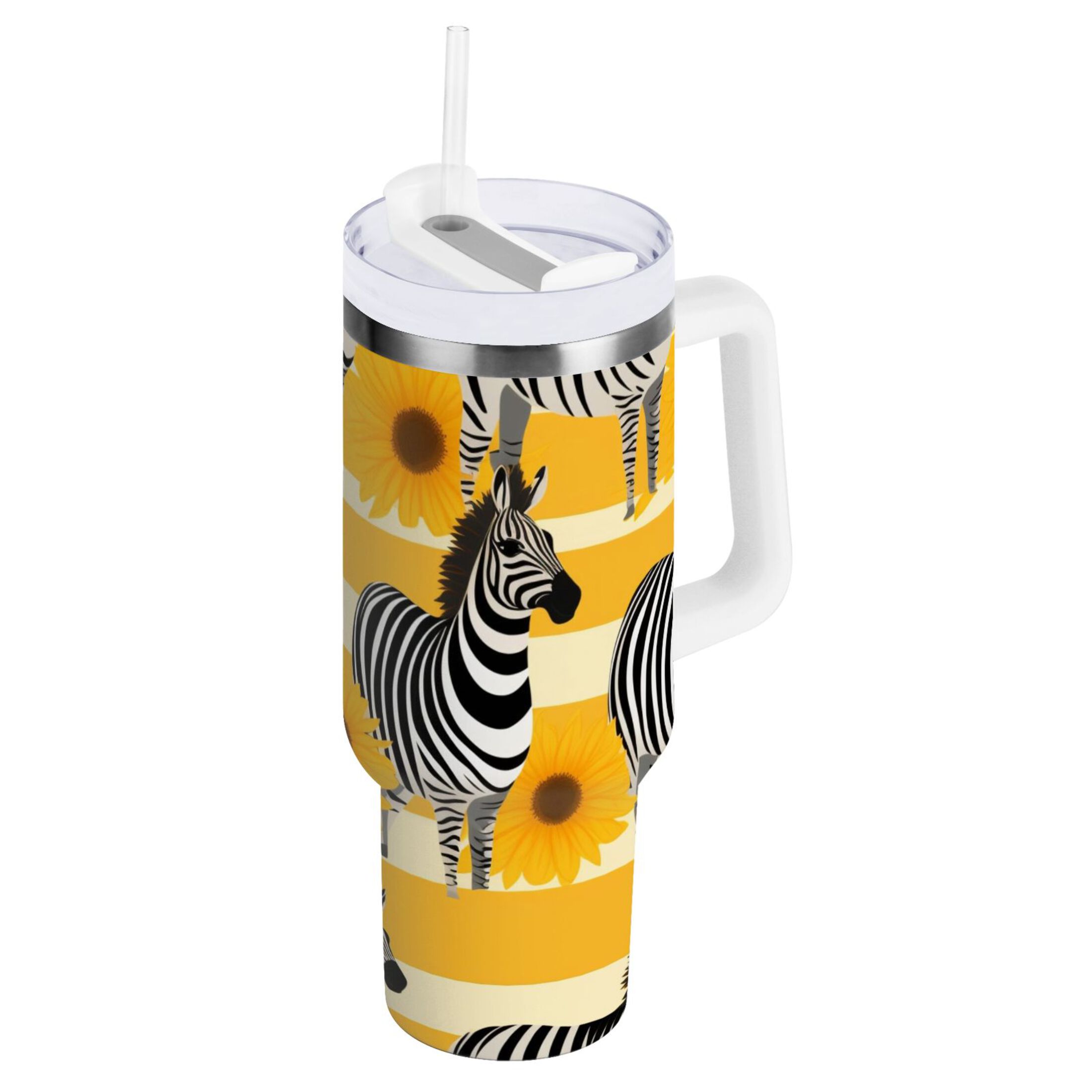 30 oz Insulated Teal Tumbler with Removable Argentina Cow Leather Feather Tooled Sleeve. main image 0