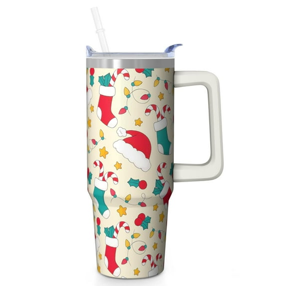 30 oz Winter Snowman Christmas Tumbler with Handle and Straw, Stainless Steel Insulated Cup 30 oz, Leak Proof Holiday Mug, Festive Present