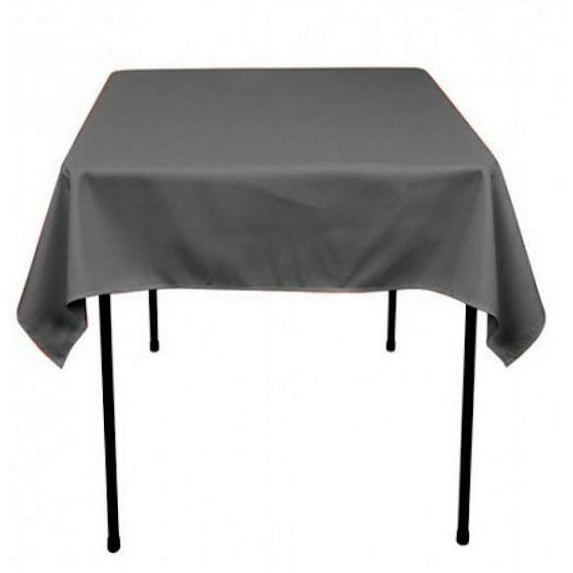 30 pack 54" x 54" Square Overlay Tablecloth 100% polyester Wholesale Wedding", (Color: Charcoal Grey)
