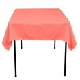 thumbnail image 1 of 30 pack 54" x 54" Square Overlay Tablecloth 100% polyester Wholesale Wedding", (Color: Coral), 1 of 1