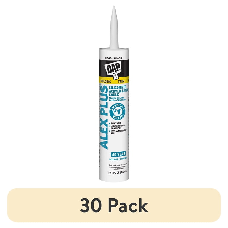 30 pack) DAP Alex Plus 10.1 oz Clear All Purpose Acrylic Latex