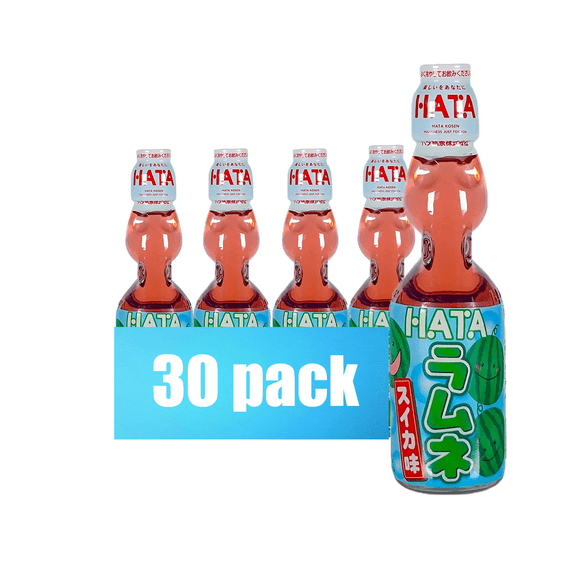 (30 pack) Hata Ramune Soda Watermelon Flavor 200ml 30/6.76Fz