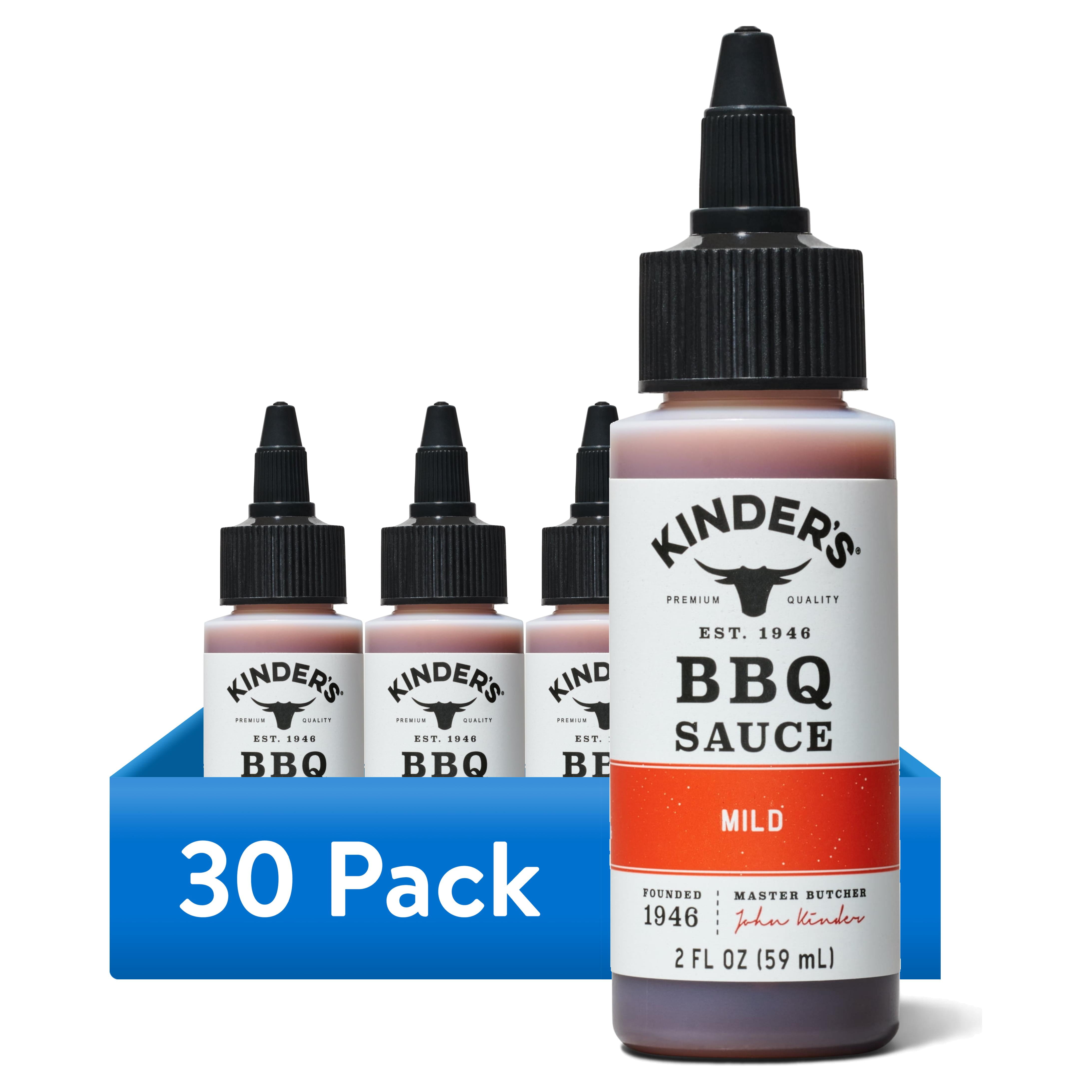 (30 pack) Kinder's Original Mild BBQ Sauce, 2 fl oz Small Bottle