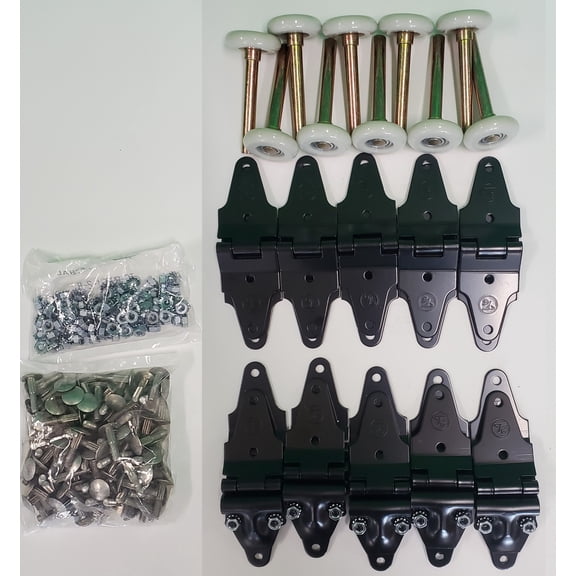 30 pack Whiting Style Overhead Truck Door Repair Kit -Hinges 2" Rollers Hardware