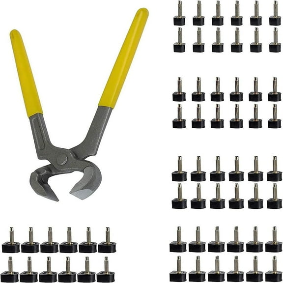 30 pairs Women's High Heel Shoes Replacement Tips Pin 5 Different Sizes, 2 Different Pins Diamete with 6" Heel Pliers for Repairing Shoes