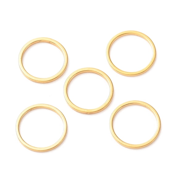 30 pc 201 Stainless Steel Linking Rings Round Golden 11.5x1mm