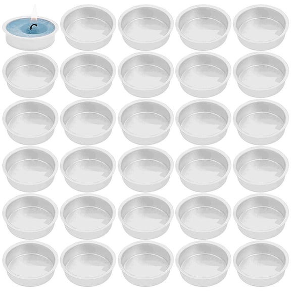 30 pc Aluminum Candle Cup Jar Candle Making Accessories Silver 4.8x1.25cm Inner Diameter: 4.05cm