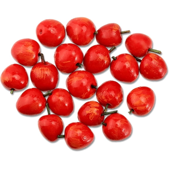 30 pc Mini Resin Display Decoration Imitation Fruit for Dollhouse Decoration FireBrick 8~9x6~7.5x6~7mm