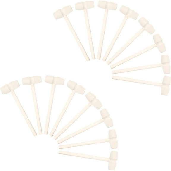 30 pc Mini Wooden Hammer Mallet Pounding Toys BurlyWood 13.7