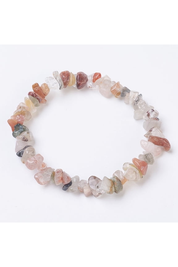 30 pc Natural Rutilated Quartz Stretch Bracelets 2-1/8 inch(5.5cm)