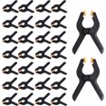thumbnail image 1 of 30 pc Plastic Nylon Spring Clamps Clip Jaw Opening DIY Woodworking Tools Black 6.5x5.6x0.8cm, 1 of 6