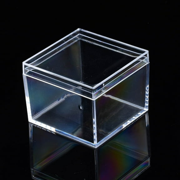 30 pc Polystyrene Plastic Bead Storage Containers Square Clear 5.5x5.5x4.2cm