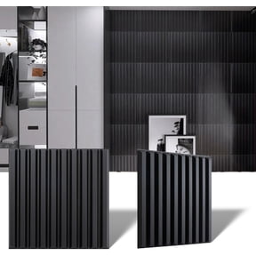 30 pcs 11.8" x 11.8" Slat Wall Panel, 3D Fluted Textured Panel. - Black (29 sq. ft./Box)