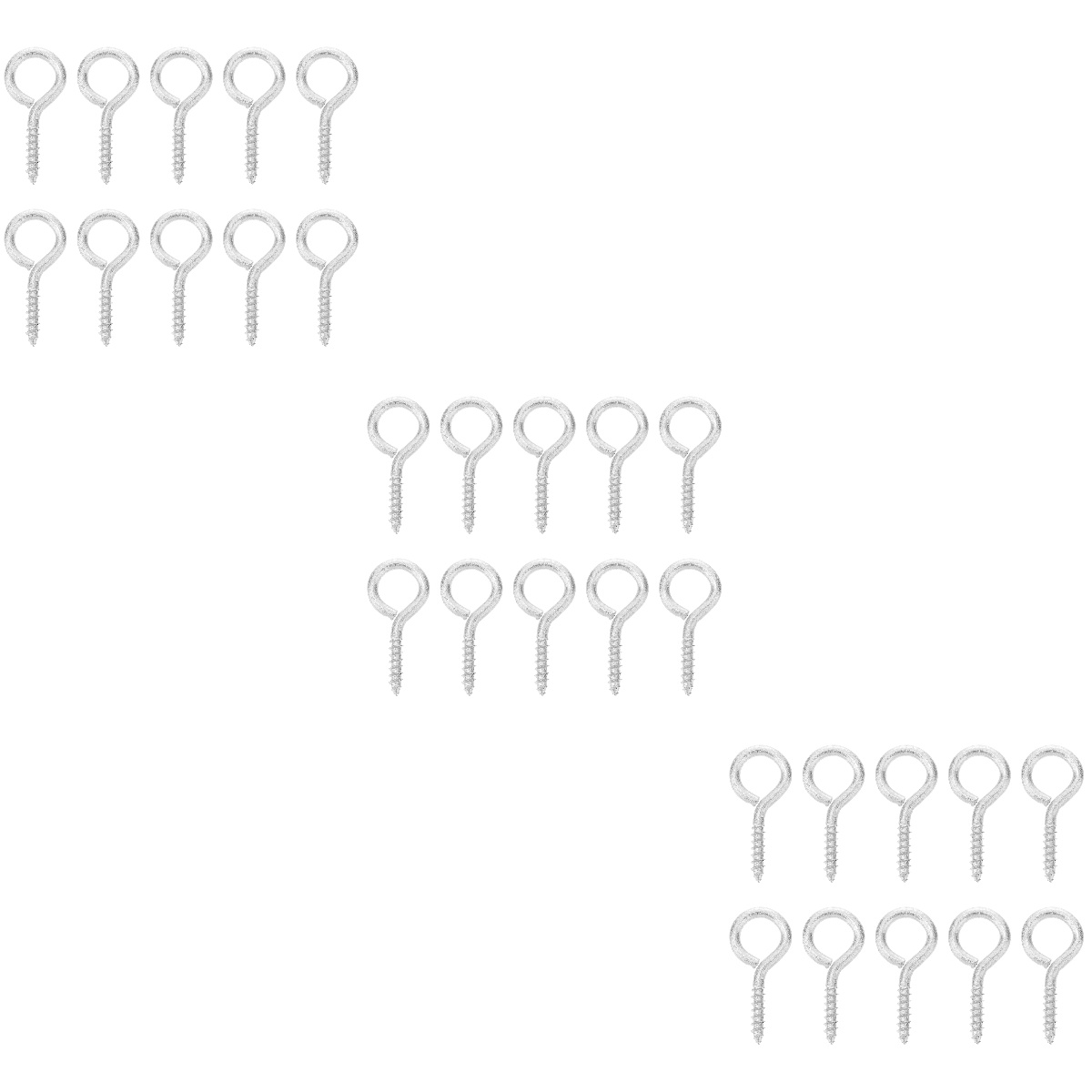 30 pcs Antirust Self Tapping Eye Screw Hooks Eye Bolts Eye Hooks for