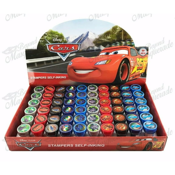 30 pcs Disney Car Self-inking Stamps Stampers Birthday Boys Girls Teen Party Favors