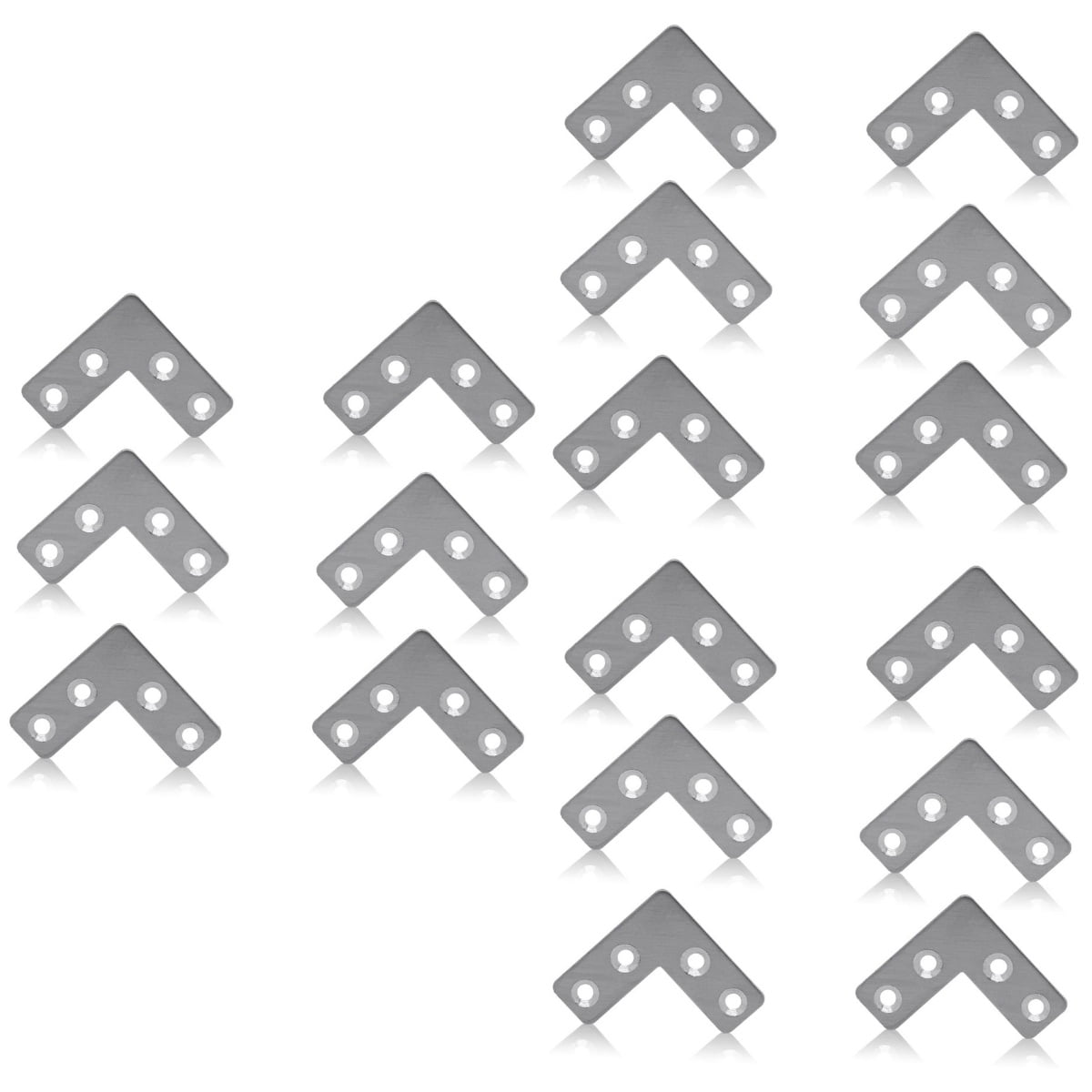 30 pcs LShape 40mm*40mm Steel Corner Angle Brackets Brace Fixed Plate