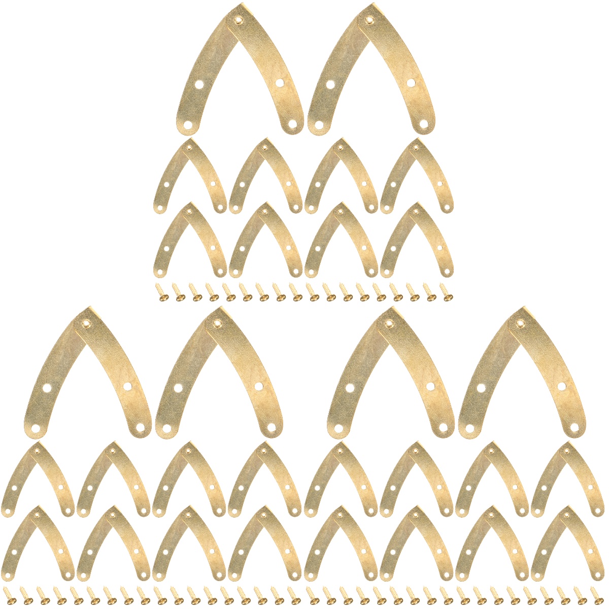 Uxcell 4 Pack Lid Stay Hinges - Bronze Folding Support Hinges For Boxes & Cabinets, 2.7 Inch Folded - View #2