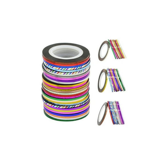 30 pcs Mixed Colors Rolls Striping Tape