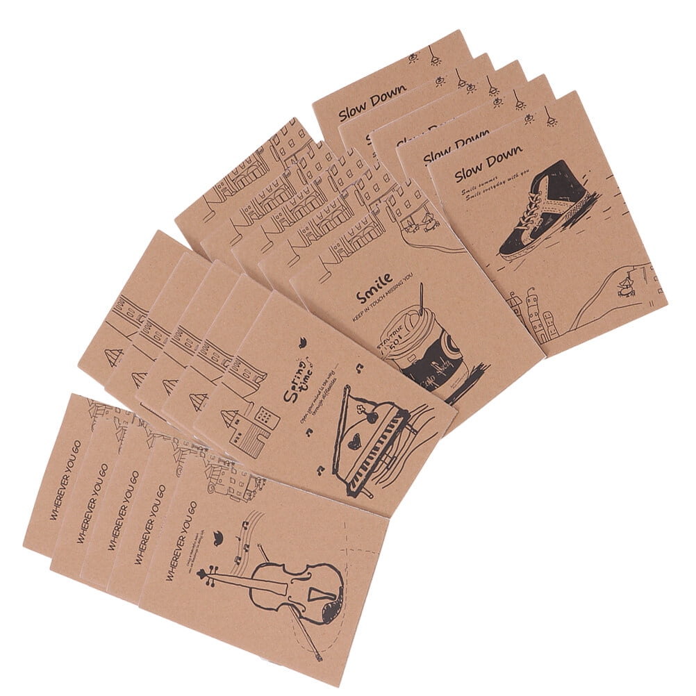 30 pcs Retro Kraft Paper Notebook Creative Homework Notebook Student