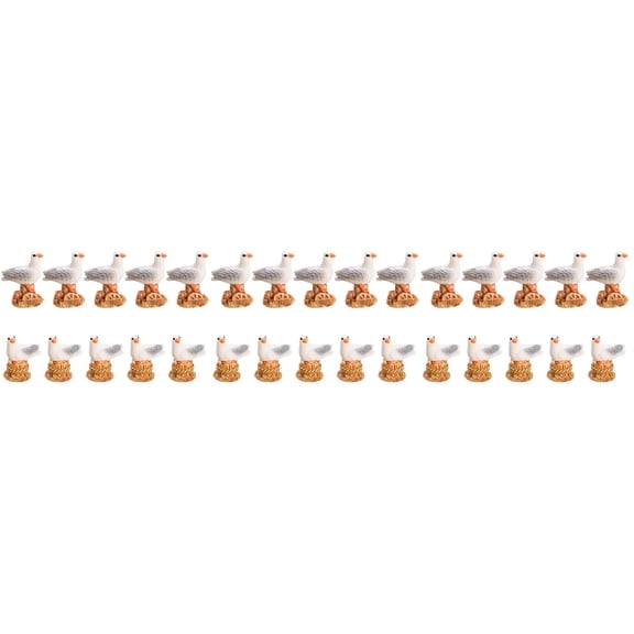 30 pcs Seagull Statue Decor Resin Nautical Bird Figurine Resin Crafts Garden Seagull Statue Decor