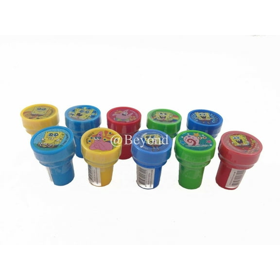 30 pcs Spongebob Self-inking Stamps Stampers Birthday Boys Girls Teen Party Favors