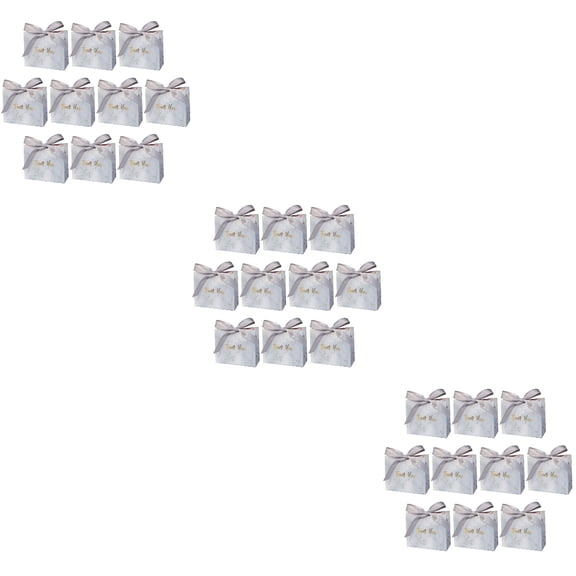 30 pcs Thank You Gift Bags Marble Boutique Bags with Bowknot Party Favor Bags